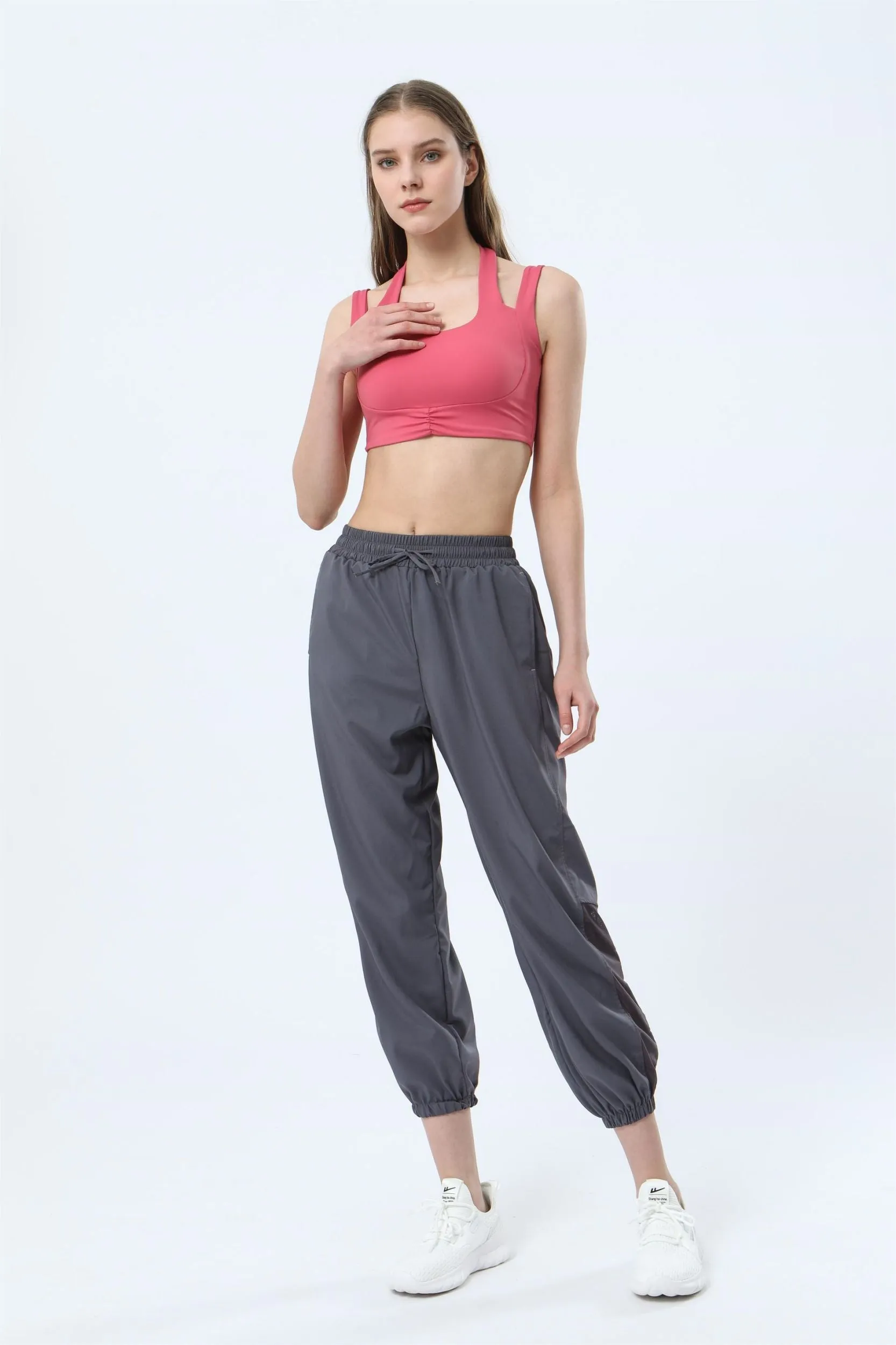 Mesh Panel Jogger Pants