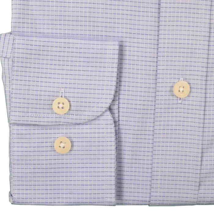 Mid Blue Check Business Shirt