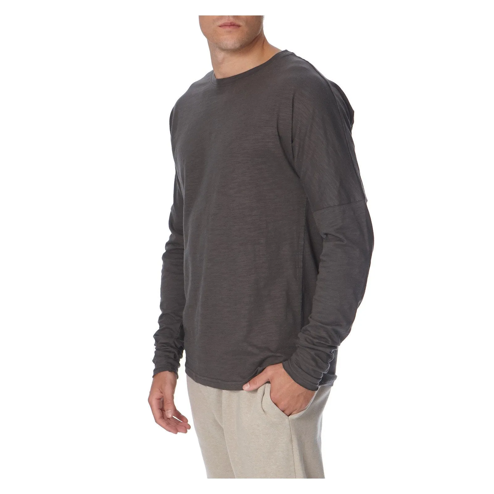 MINERAL LONG SLEEVE TEE IN CHARCOAL