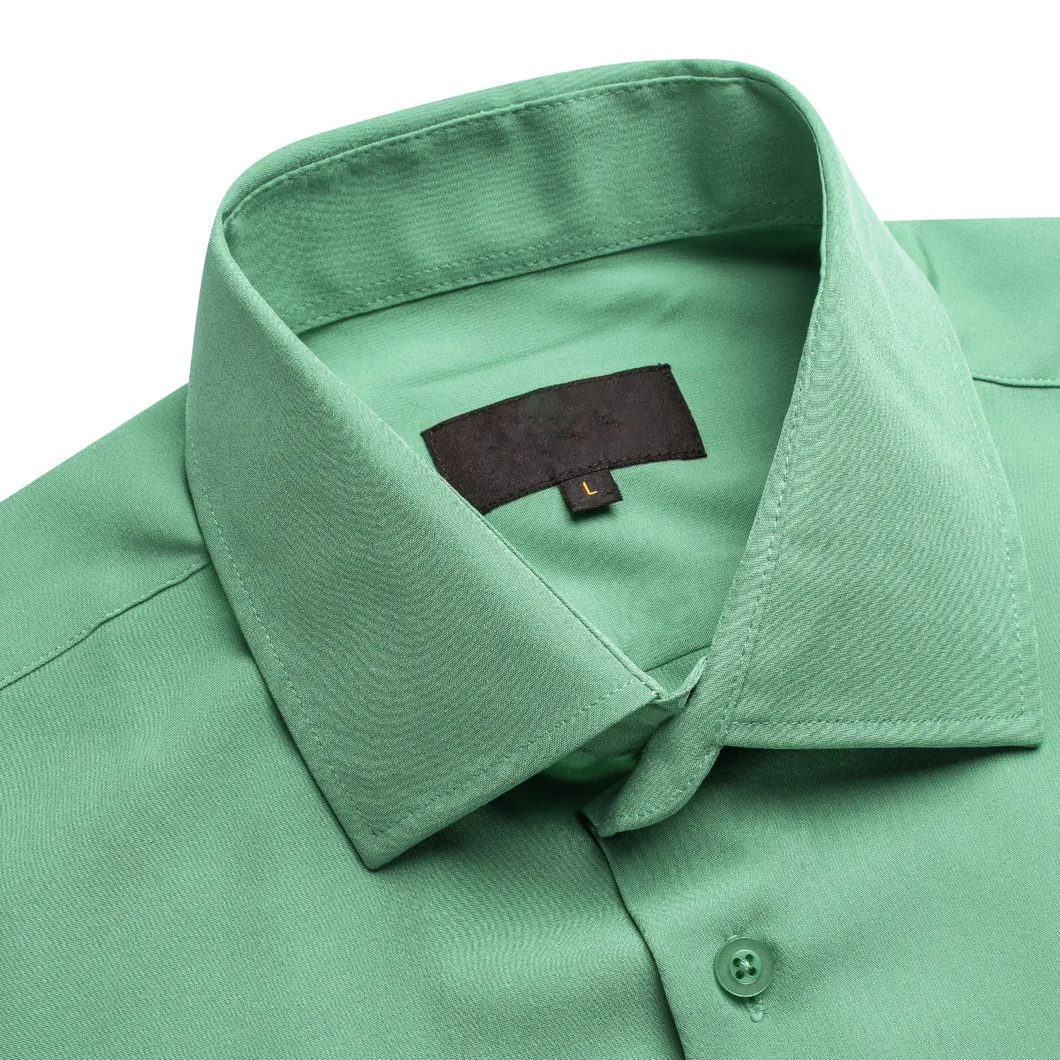 Mint Green Solid Men's Short Sleeve Shirt