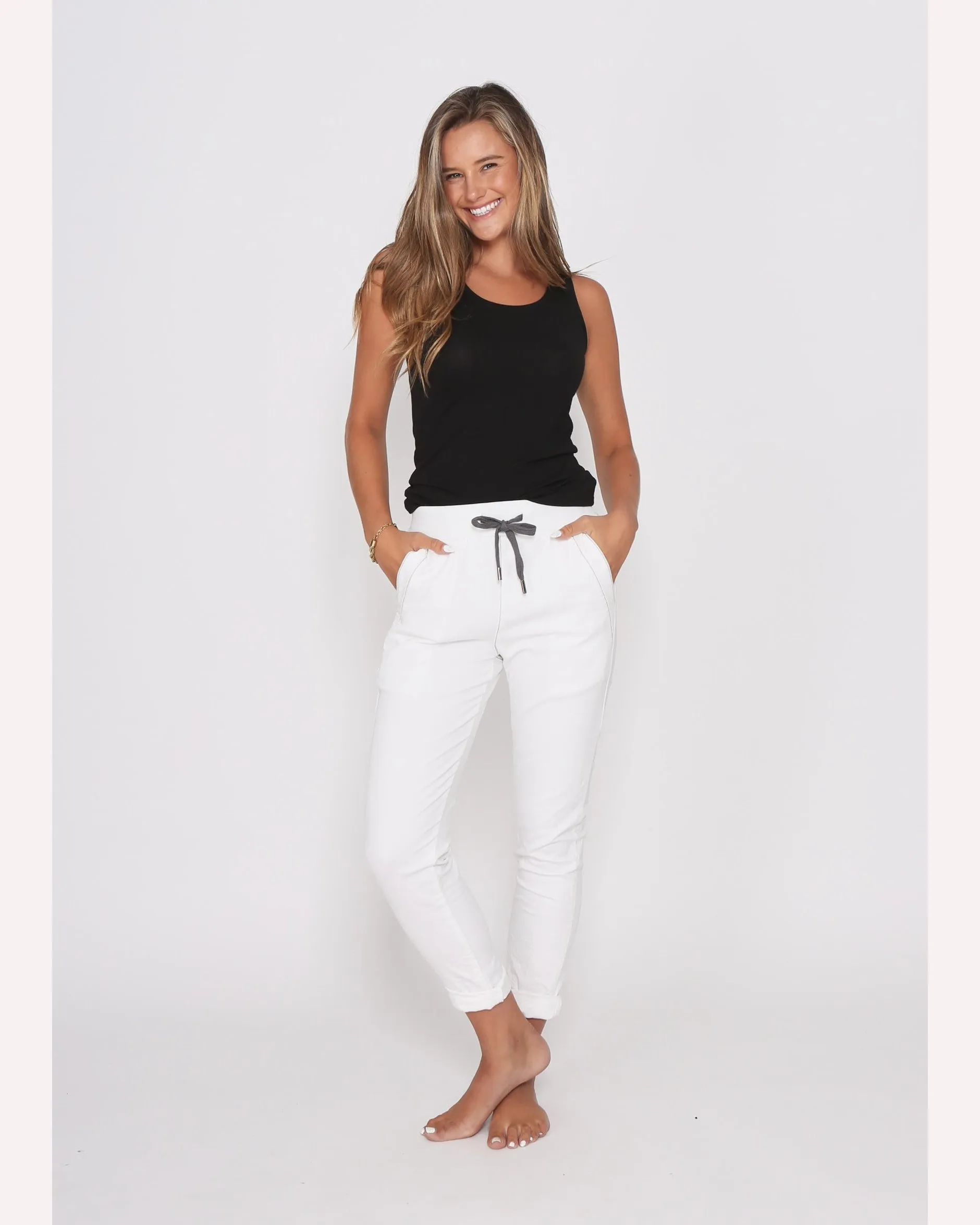 Monaco Jeans Riley Denim Jogger - White