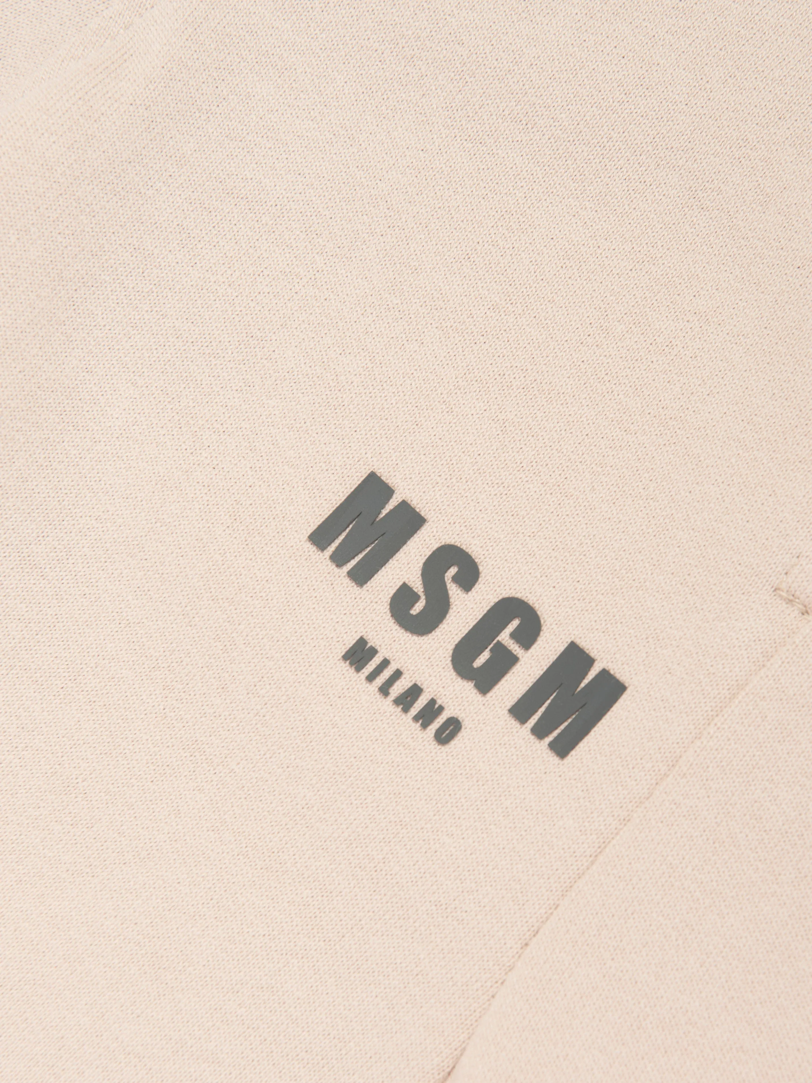 MSGM Boys Fleece Joggers in Beige