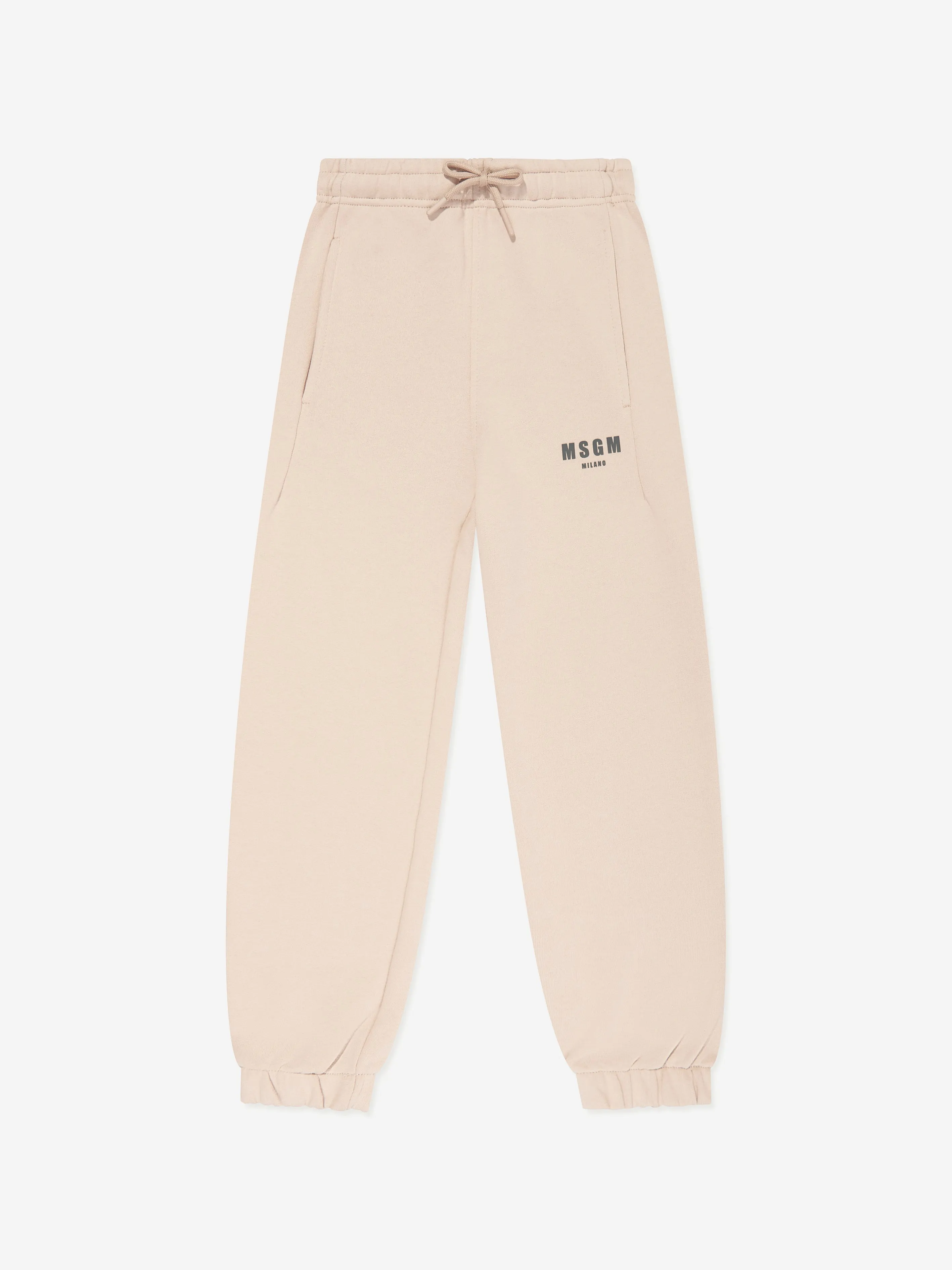 MSGM Boys Fleece Joggers in Beige