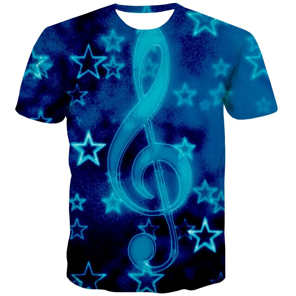 Music T-shirt Men Instrument Tshirt Printed Retro Tshirts Novelty Electronic Shirt Print