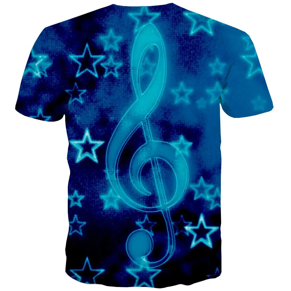 Music T-shirt Men Instrument Tshirt Printed Retro Tshirts Novelty Electronic Shirt Print