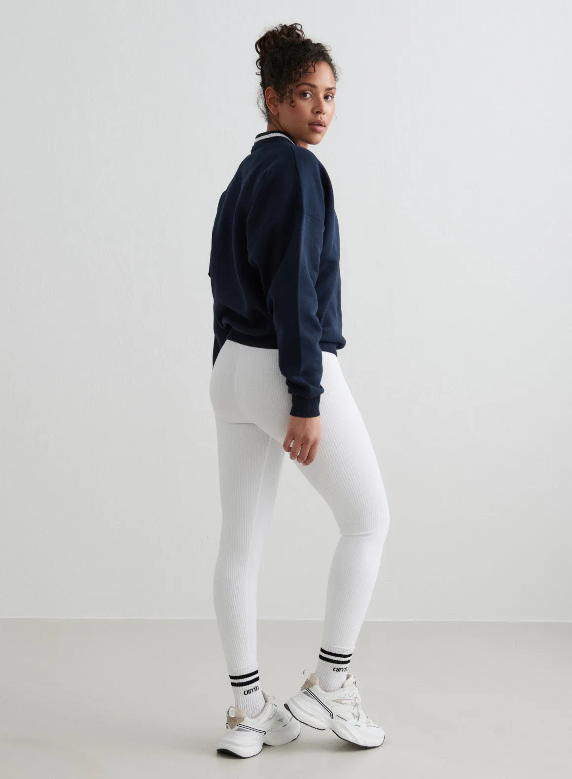 Navy Pitch V-neck Sweatshirt