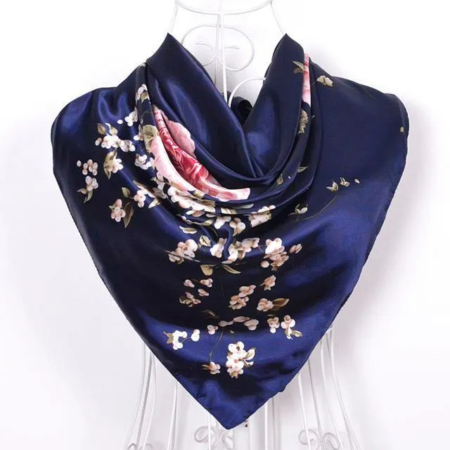 New Female Elegant Large Silk Scarf