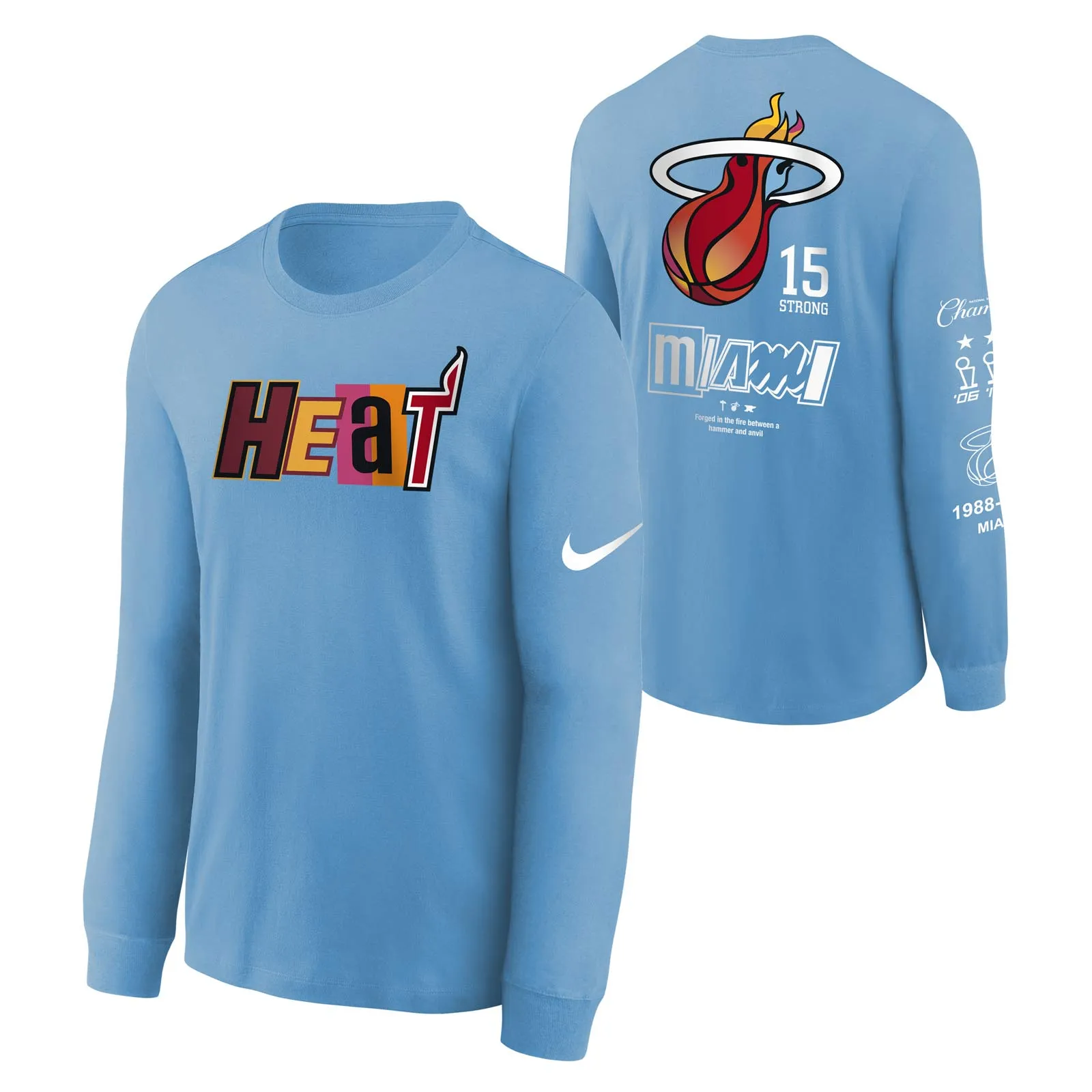 Nike Miami Heats NBA Kids Long Sleeve T-Shirt