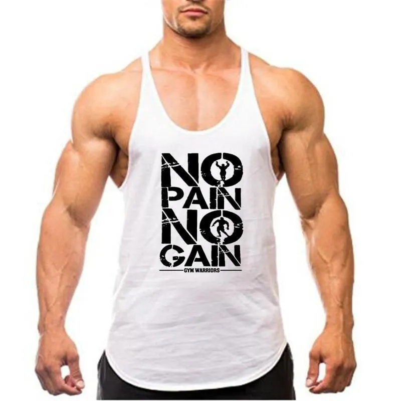 No pain no gain fitness tank top