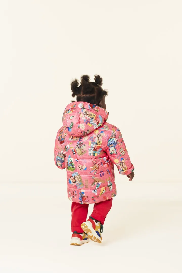 OILILY Candid Girls Pink Collage Coat - CLEARANCE SALE