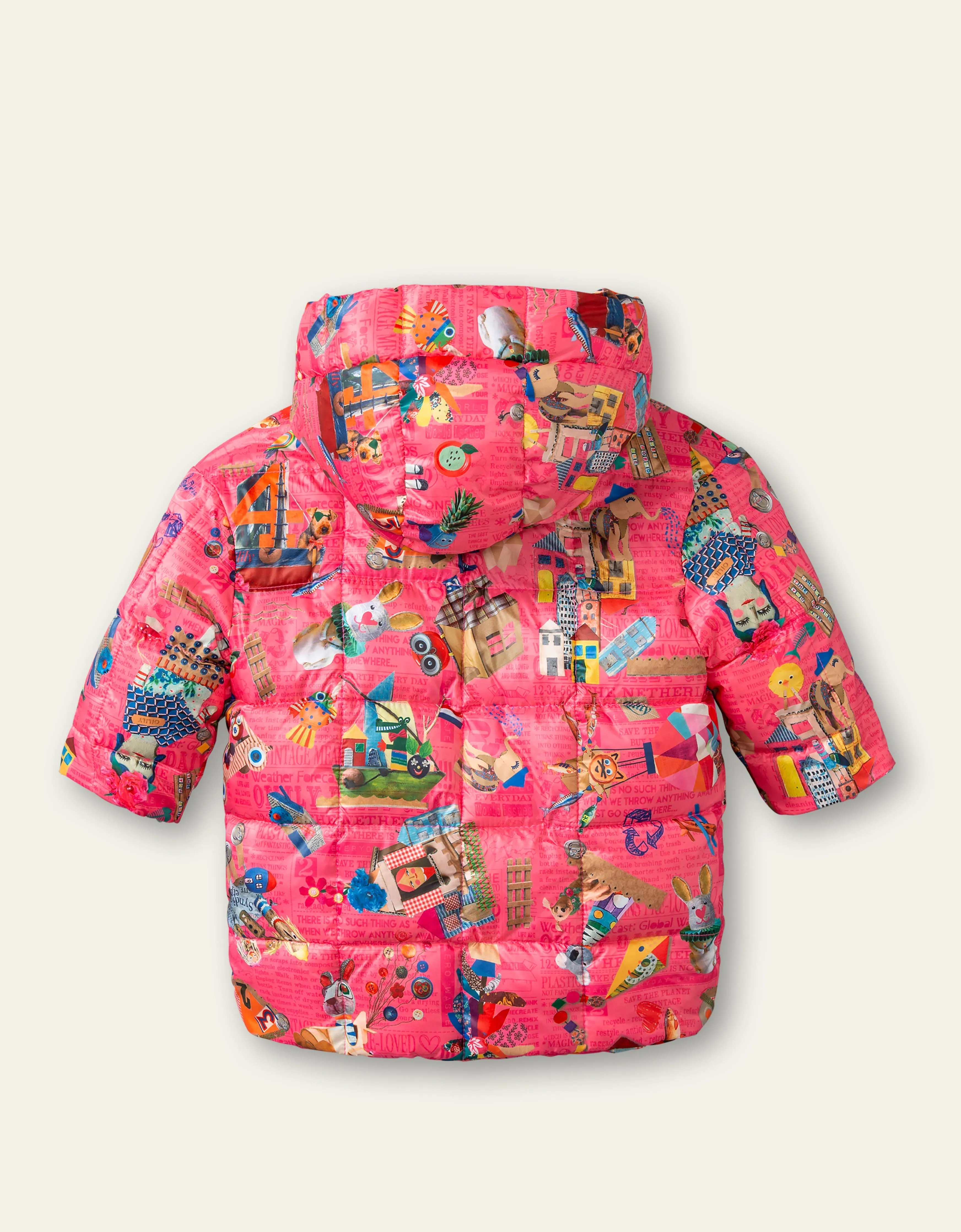 OILILY Candid Girls Pink Collage Coat - CLEARANCE SALE