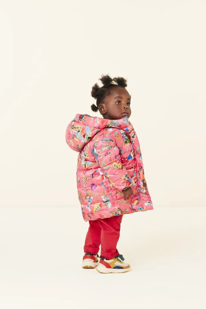 OILILY Candid Girls Pink Collage Coat - CLEARANCE SALE