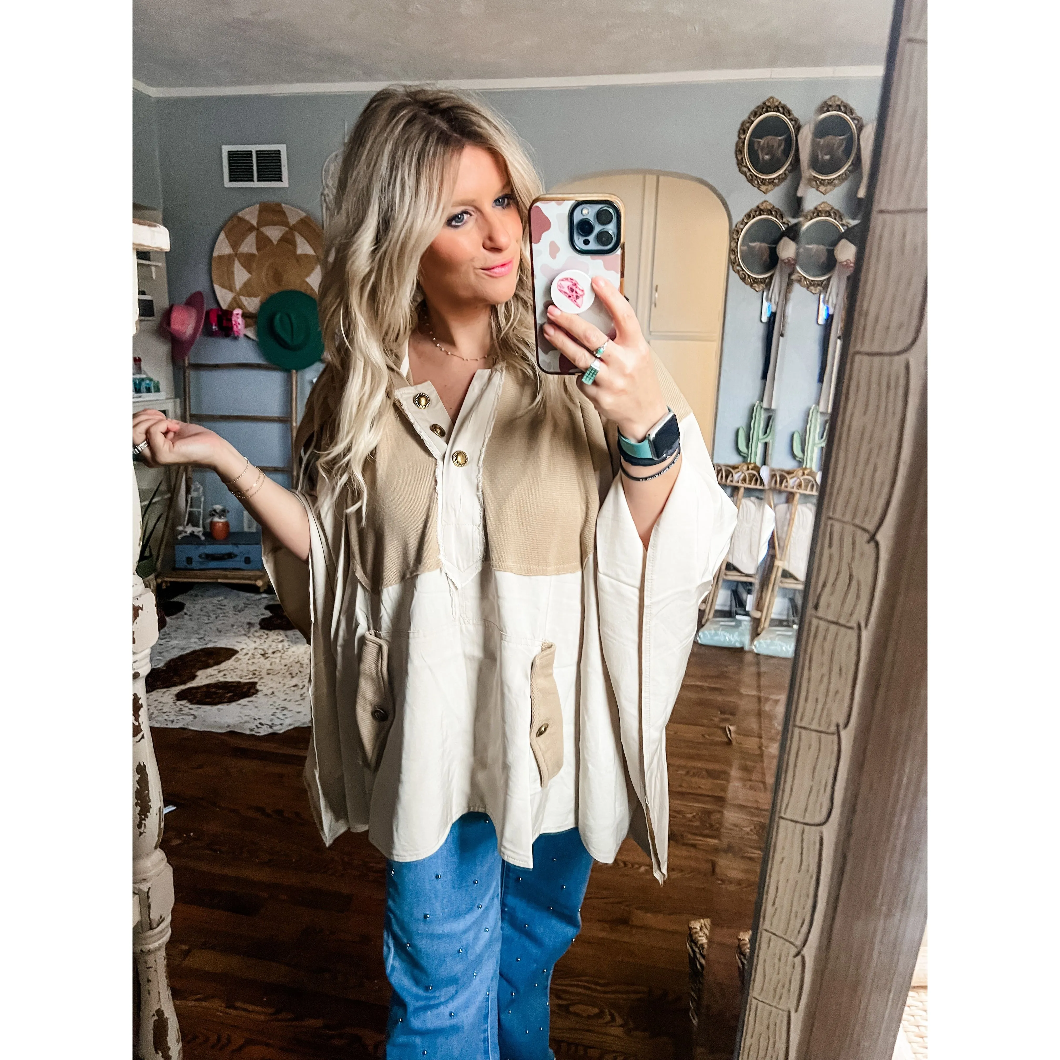 Oversized Henley Top