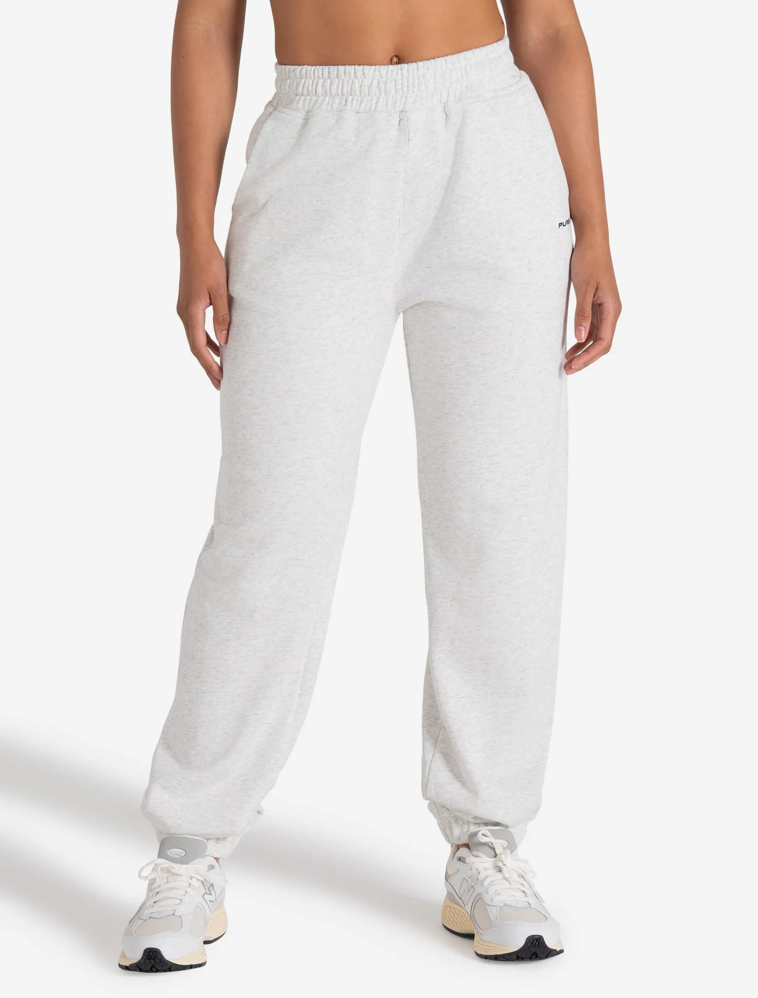 Oversized Joggers - Light Melange Grey