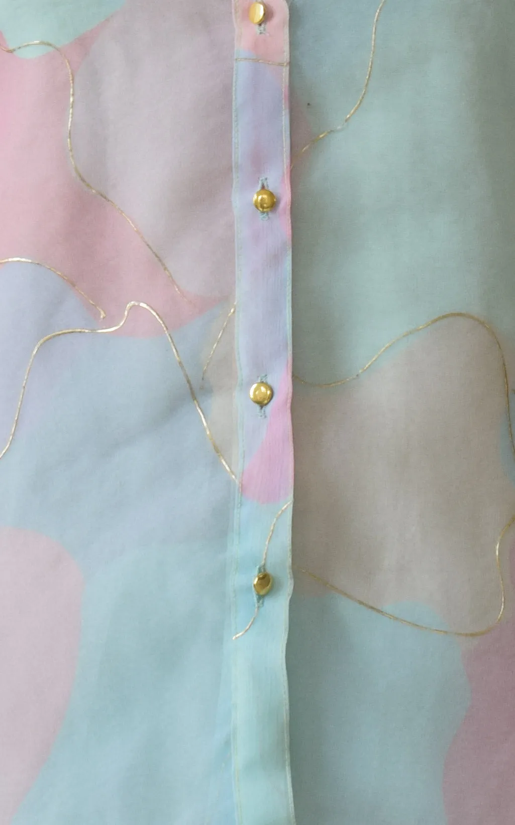 Pastel Dream Organza Bow-Tie Up Top