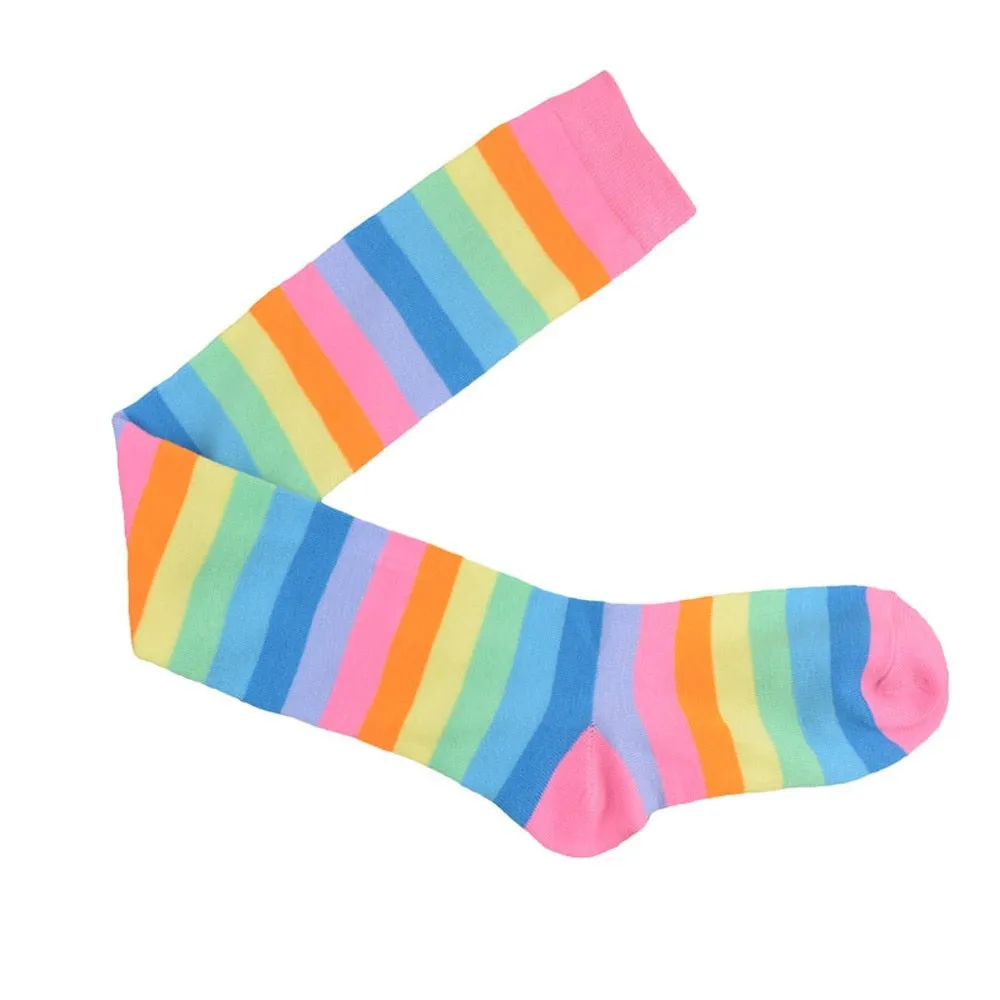 Pastel Rainbow Thigh Highs