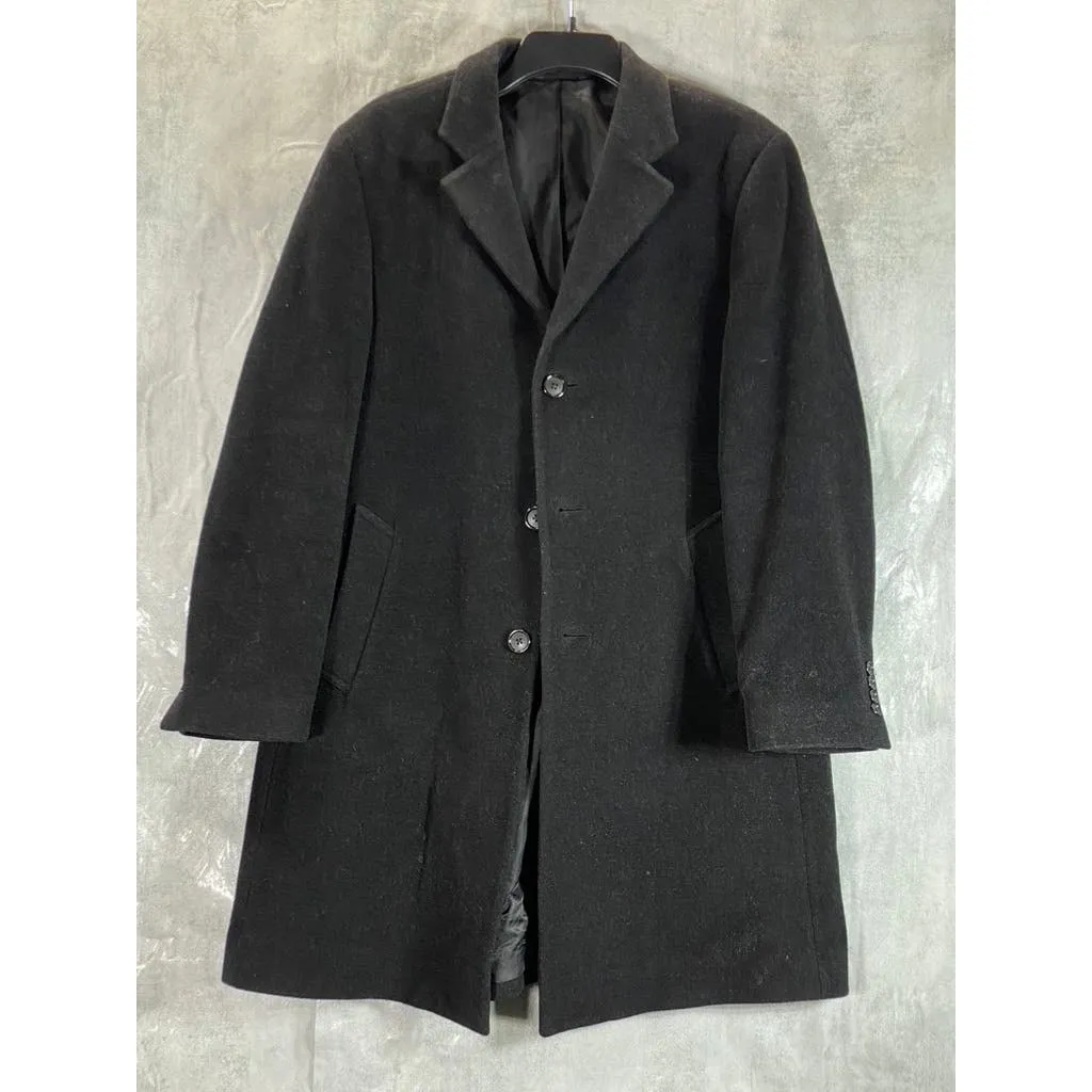 PERRY ELLIS PORTFOLIO Men's Black Wool Blend Three-Button Coat SZ 40S