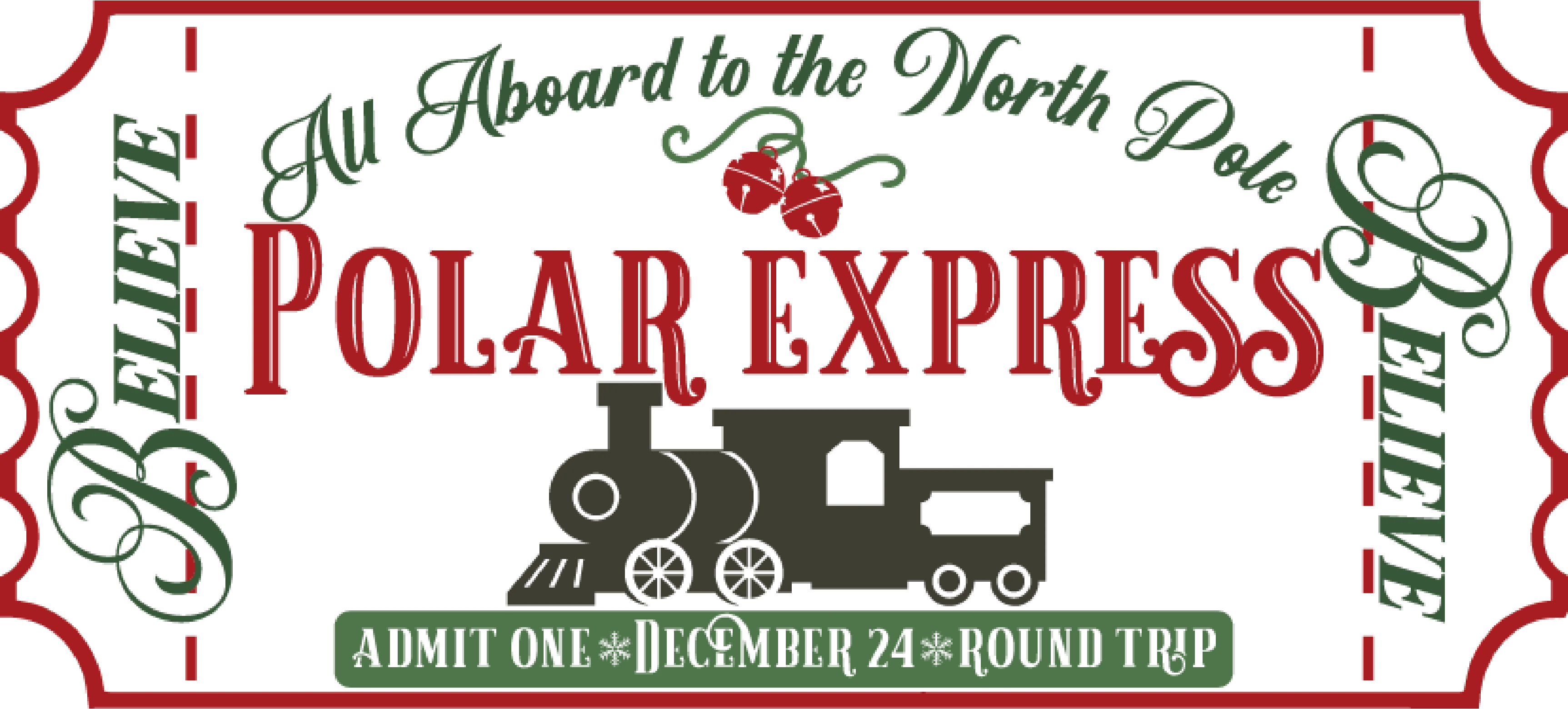 Polar Express Sign, Holiday Sign, Wreath Attachment