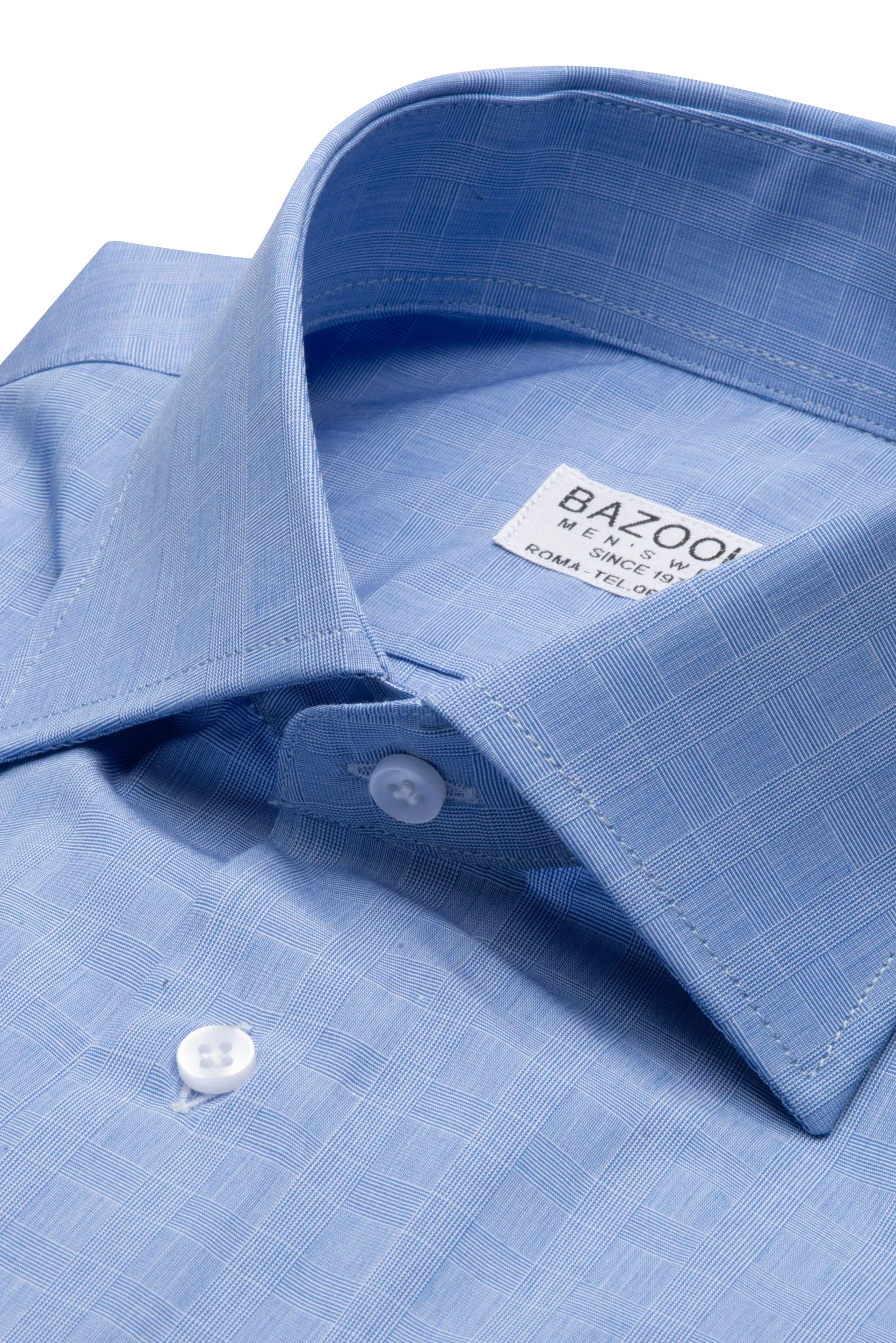 Prince of Wales Light Blue Shirt by Bazooka