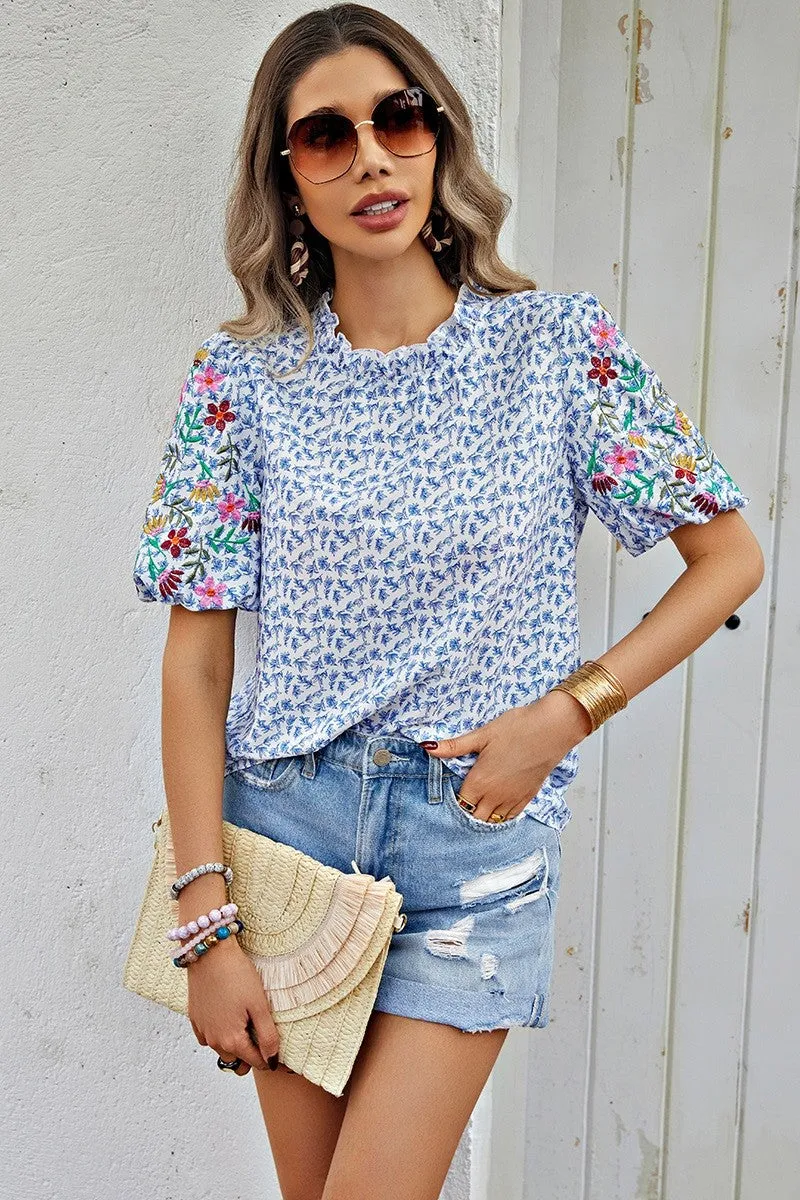 Puff Petals Floral Blouse