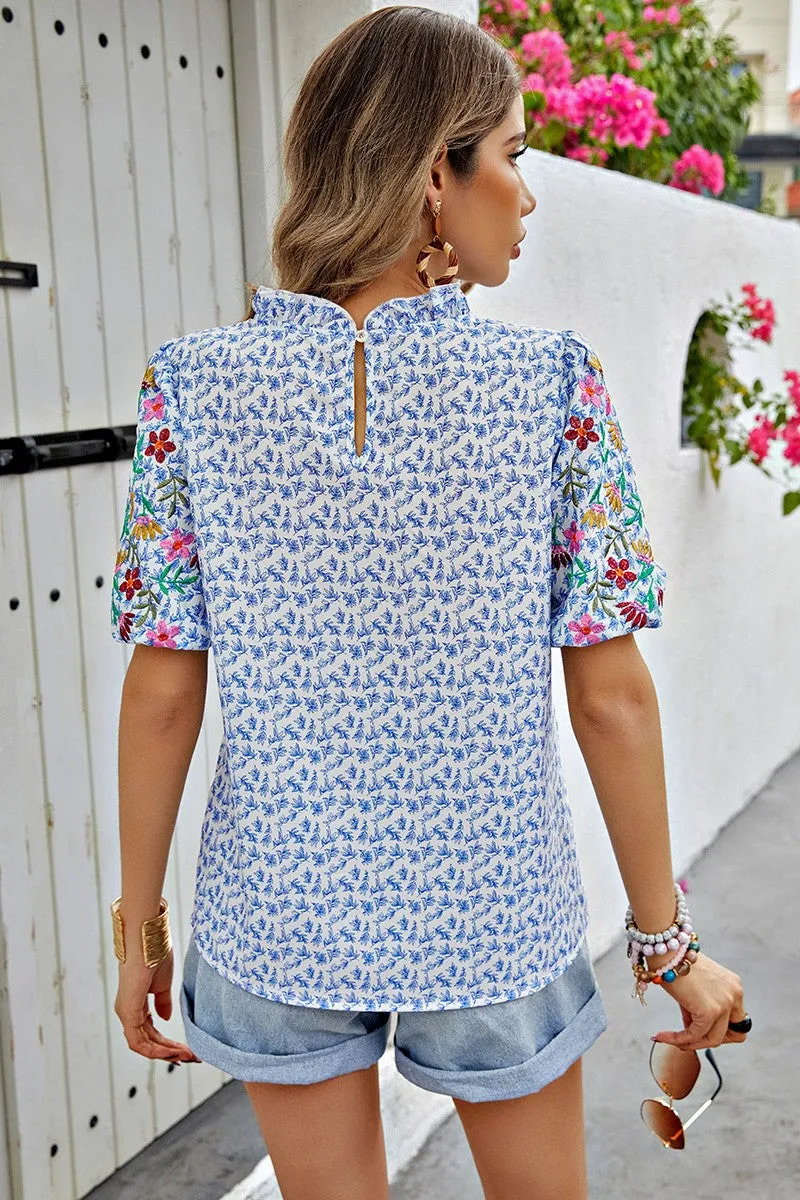 Puff Petals Floral Blouse