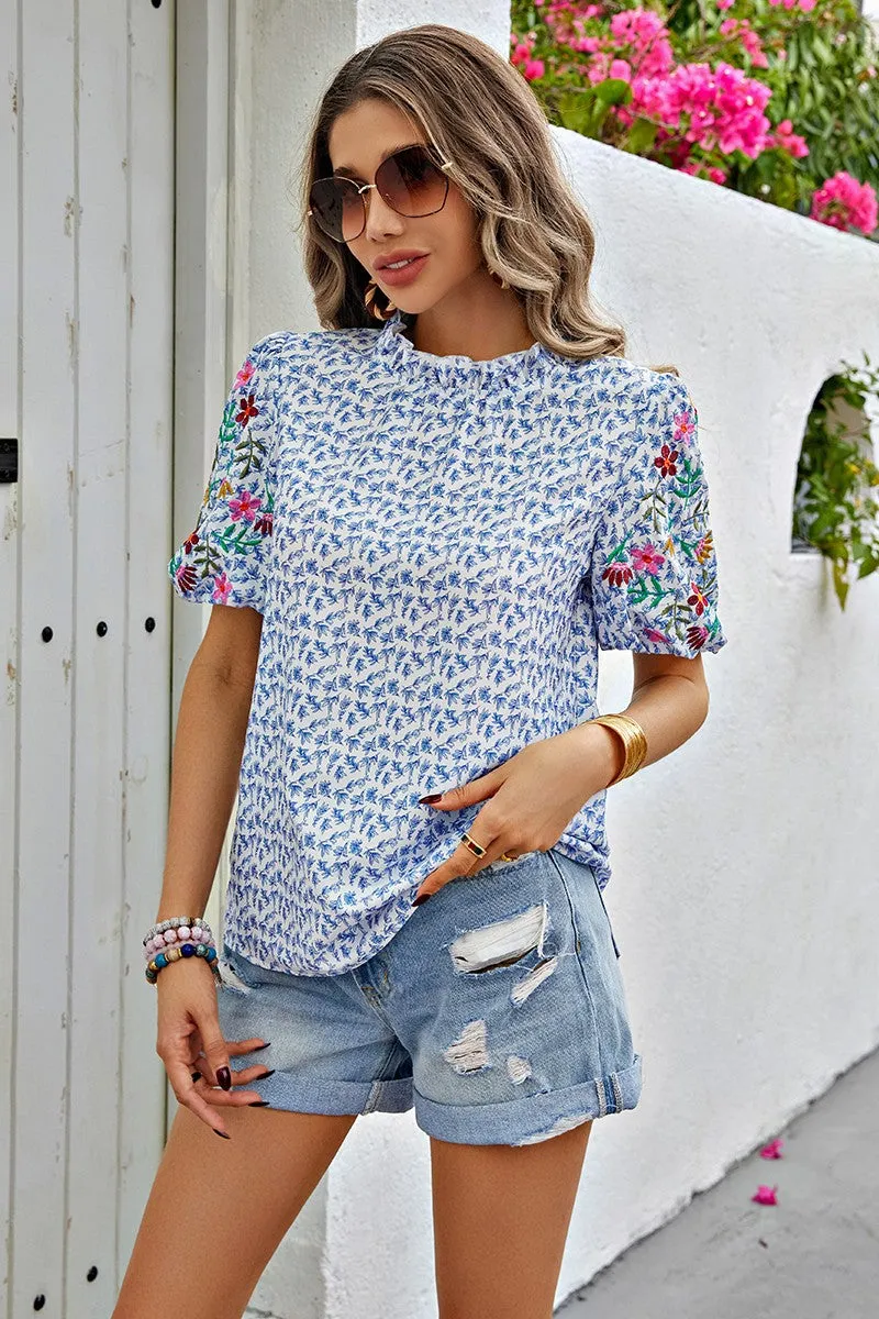 Puff Petals Floral Blouse