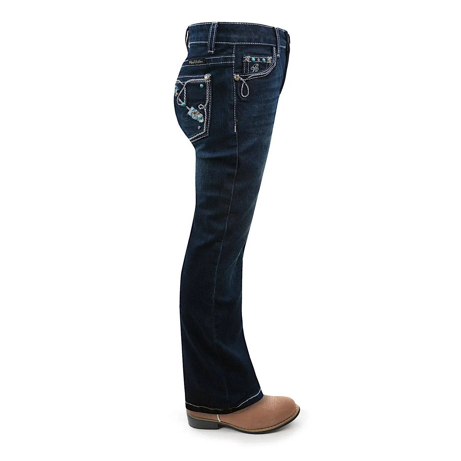 Pure Western Girl's Rhian Boot Cut Jean Darkest Jean