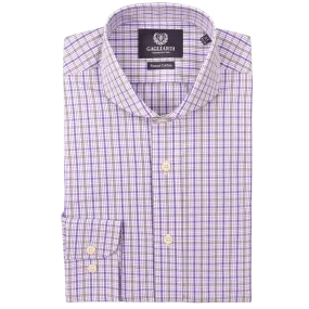 Purple & Grey Check Business Shirt