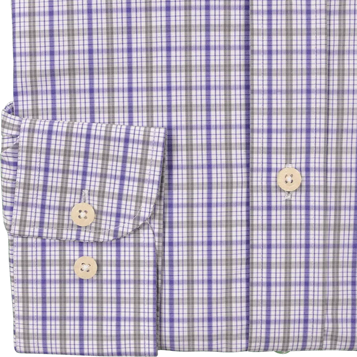 Purple & Grey Check Business Shirt