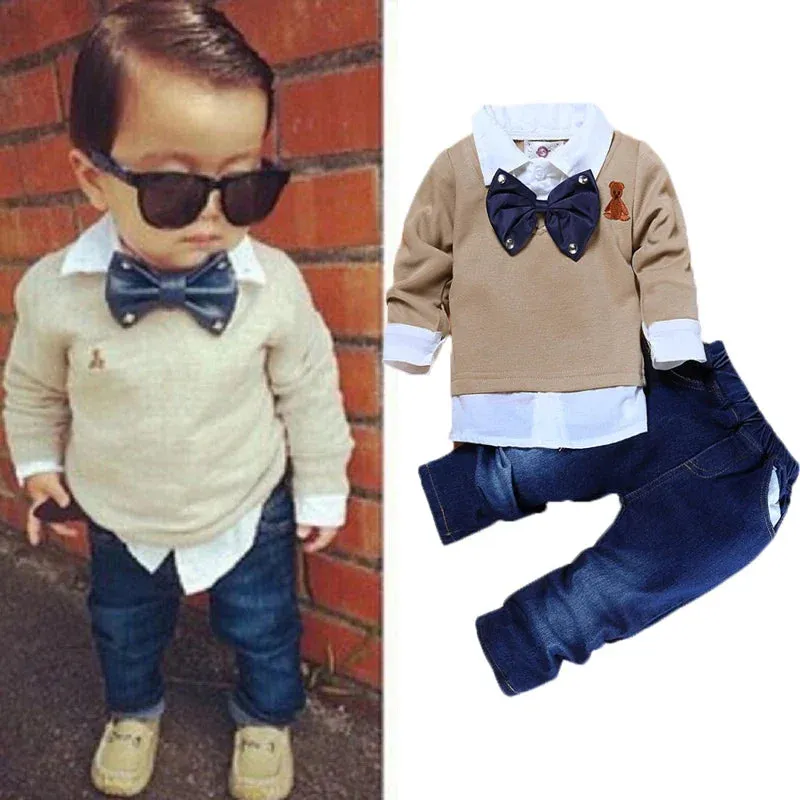 "Karlton" Dapper  Boys Preppy jean 3 PC Set