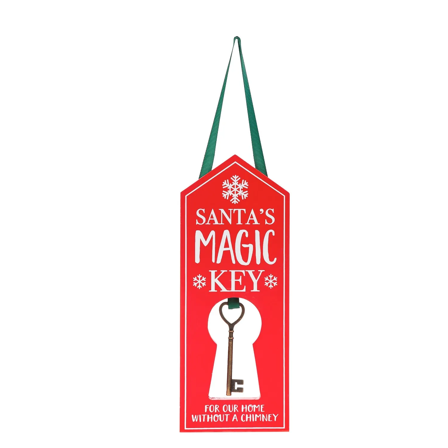 "Santa's Magic Key" Wood Door Hanger,3wd019