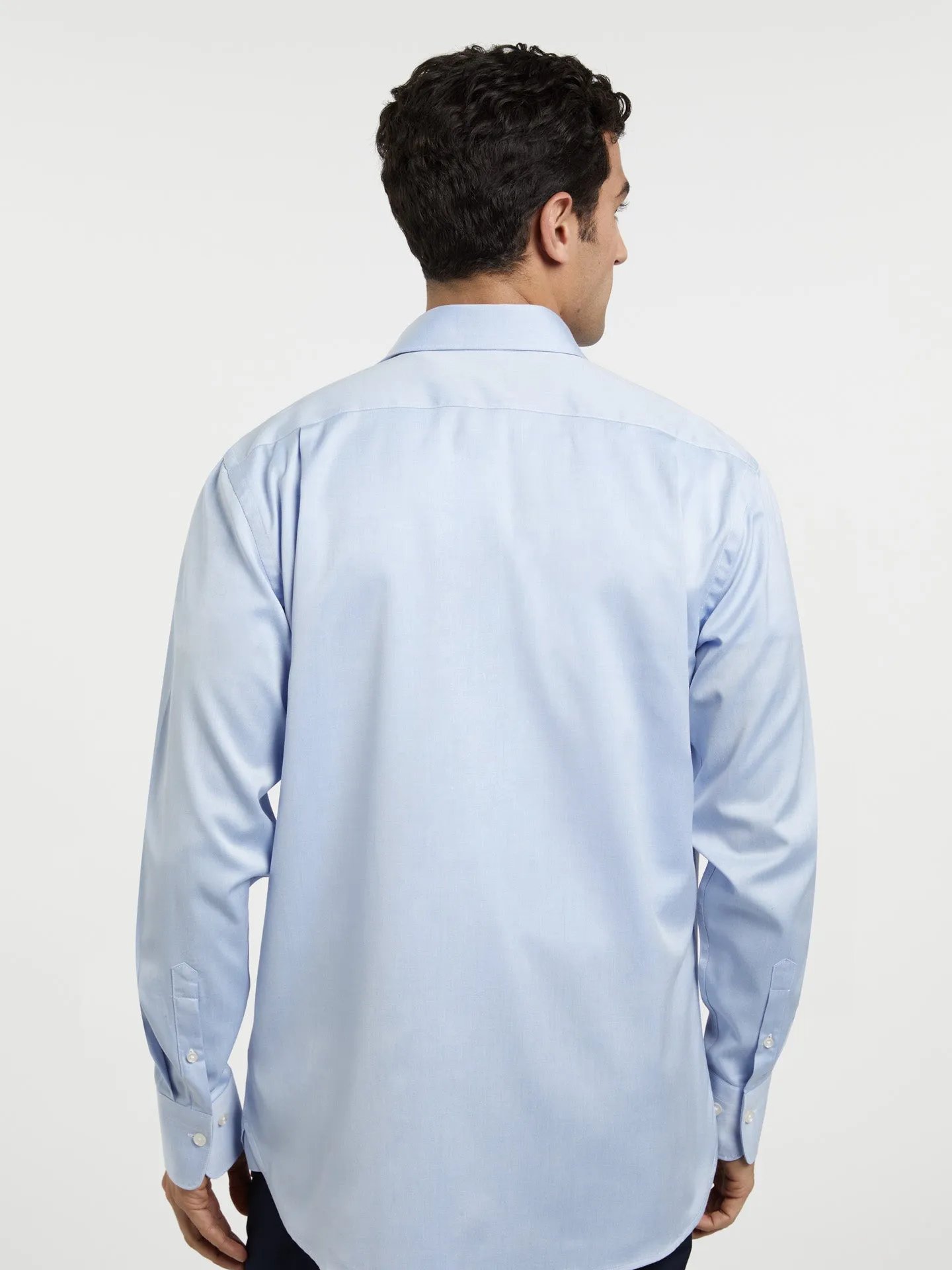 Regular fit business plain twill formal shirt