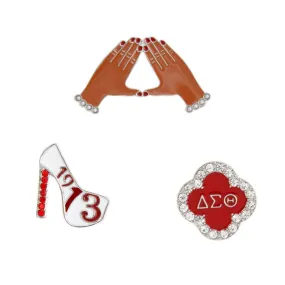 Rhinestone Sorority Pin Set