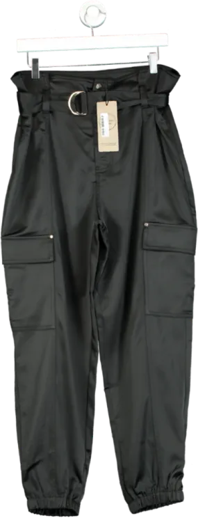 River Island Black CASL Cargo Trousers UK 14