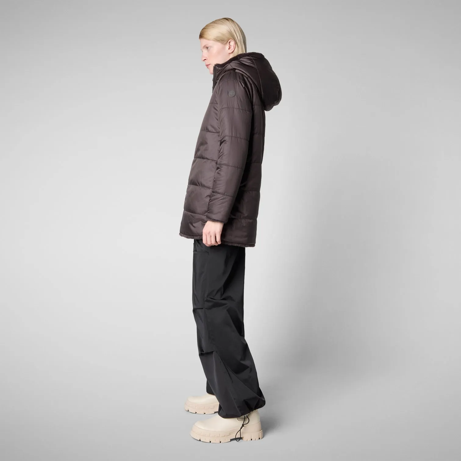 Save the Duck Brigdet Reversible Coat | Brown