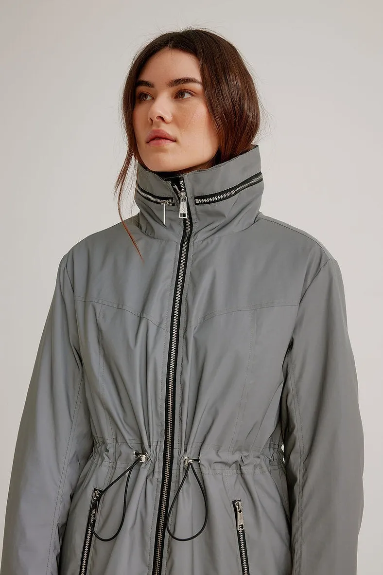 Silver Reflective Rain Jacket