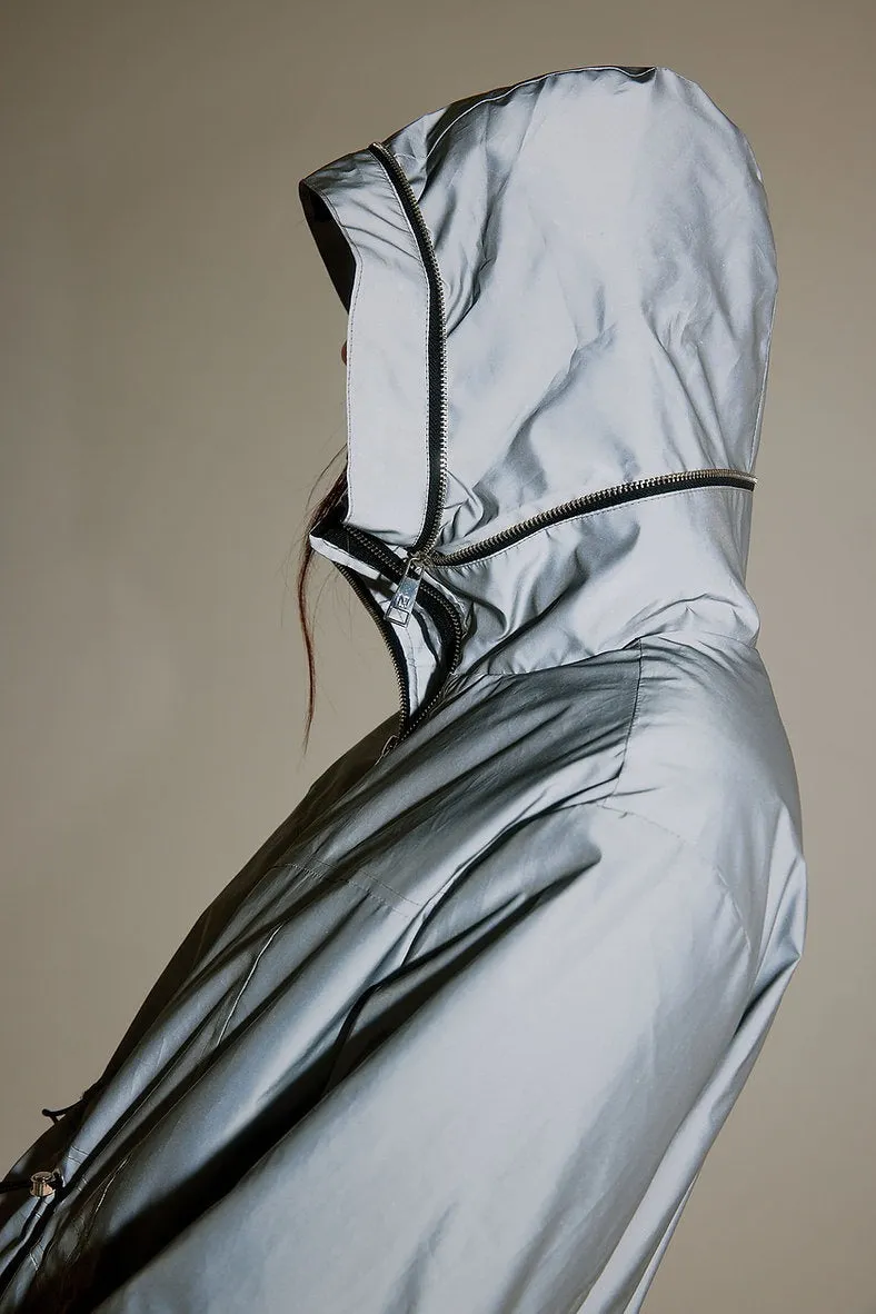 Silver Reflective Rain Jacket