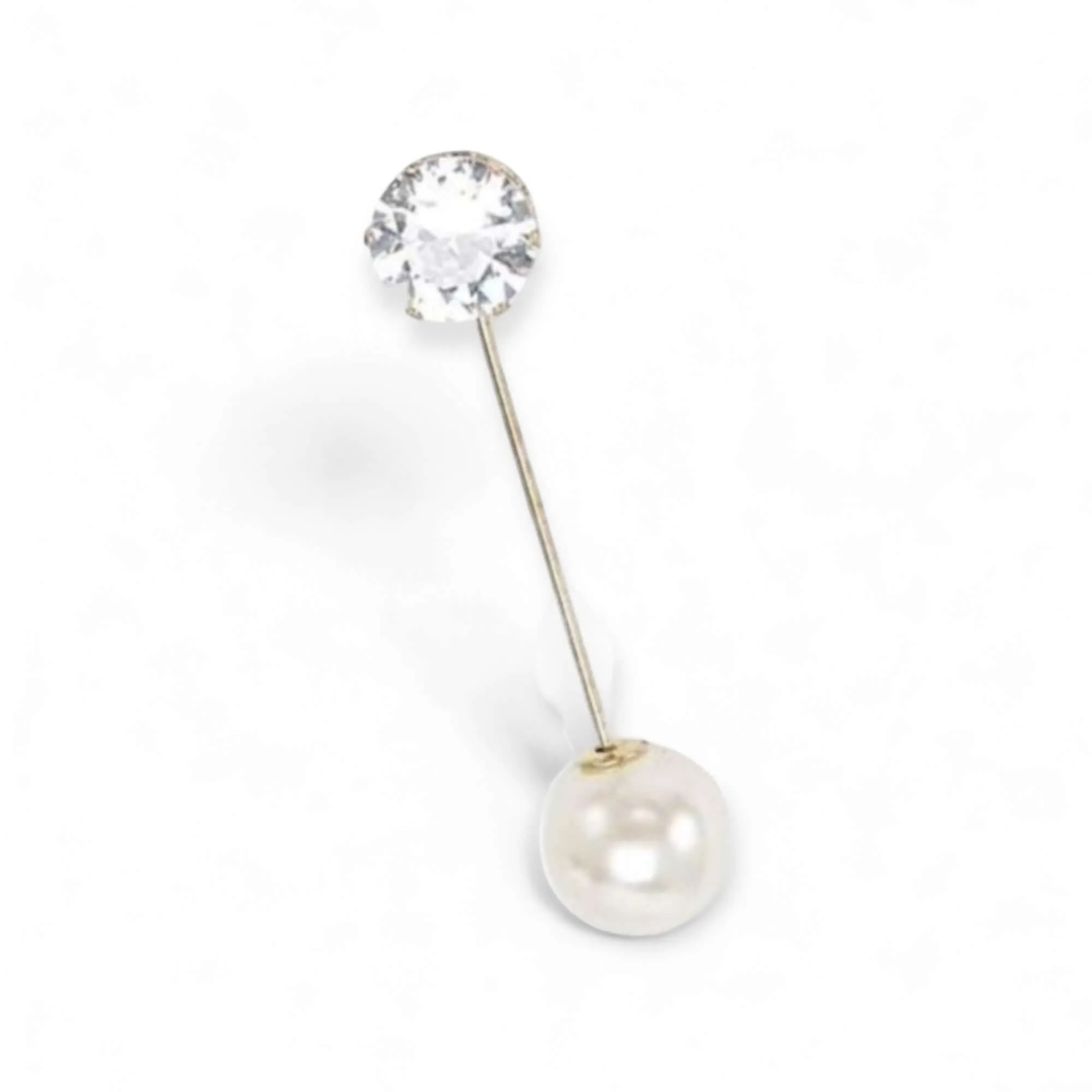 Simply Elegant Faux Pearl Lapel / Scarf Pin