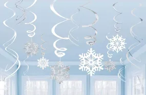 Snowflake Swirl Decorations | 12pcs