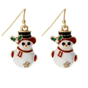 Snowman Christmas Earrings