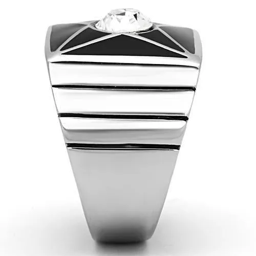 Stainless Steel Ring Top GRD Crystal Clear TK1049 for Men Style High