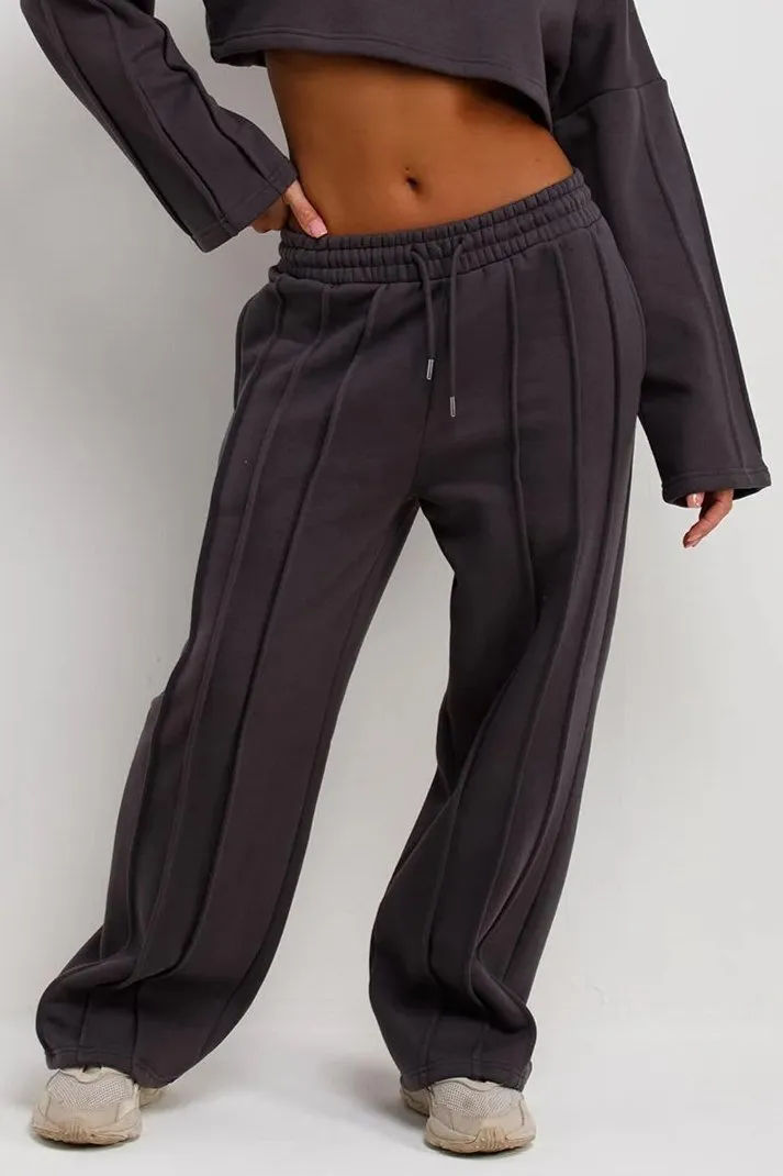 Straight Leg Joggers with Seam Detail