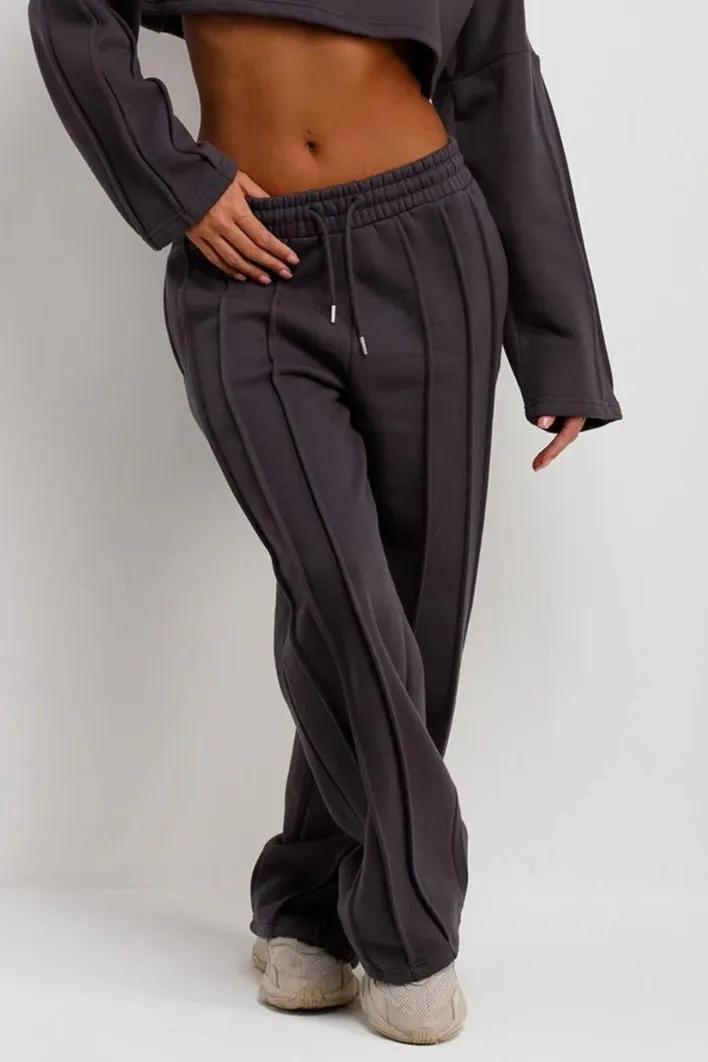 Straight Leg Joggers with Seam Detail