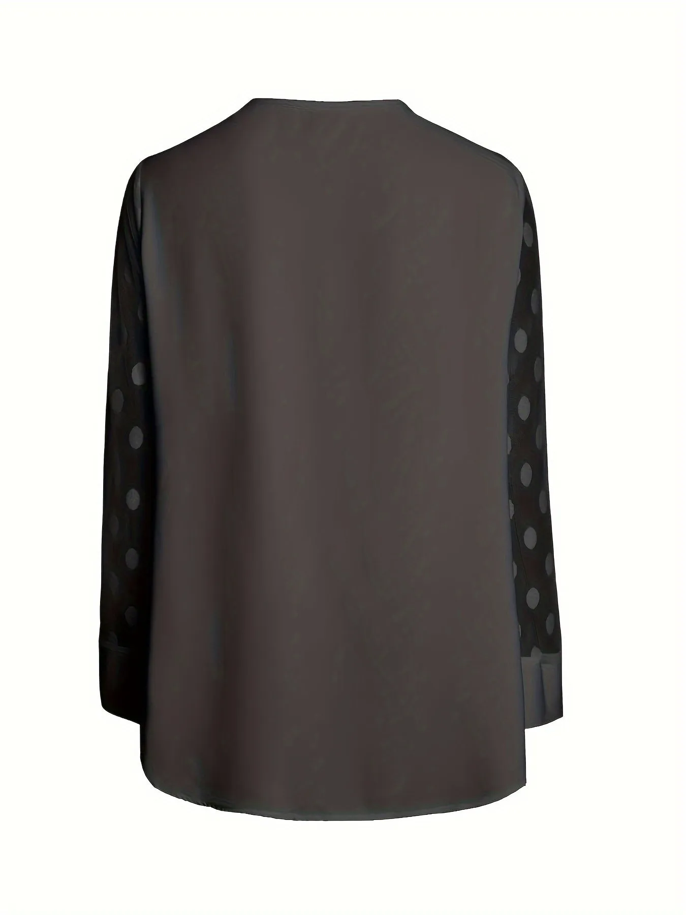 Stylish Notched Neck Blouse Elegant ButtonFront Long Sleeve