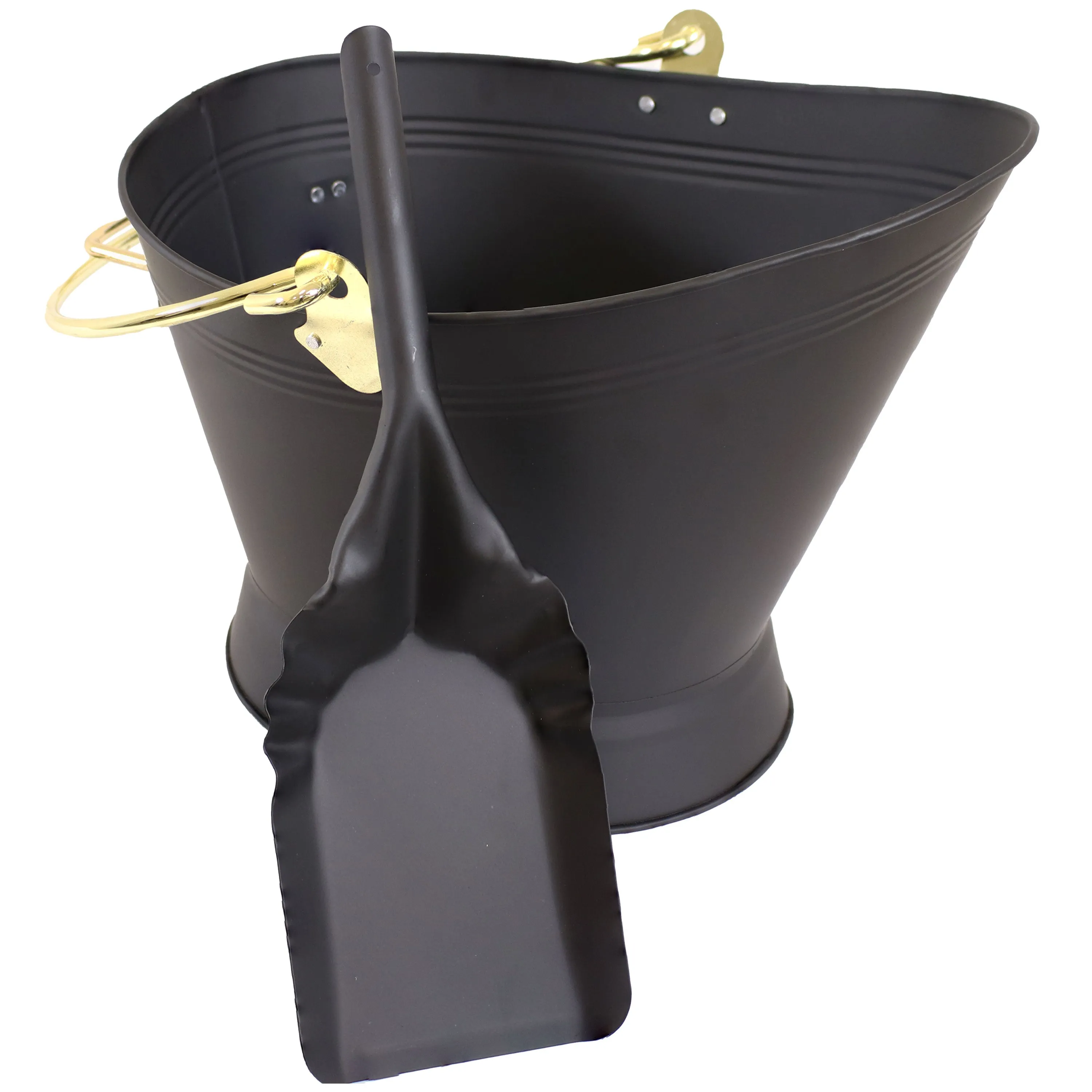 Sunnydaze 5-Gallon Vintage-Style Fireplace Ash Bucket with Shovel