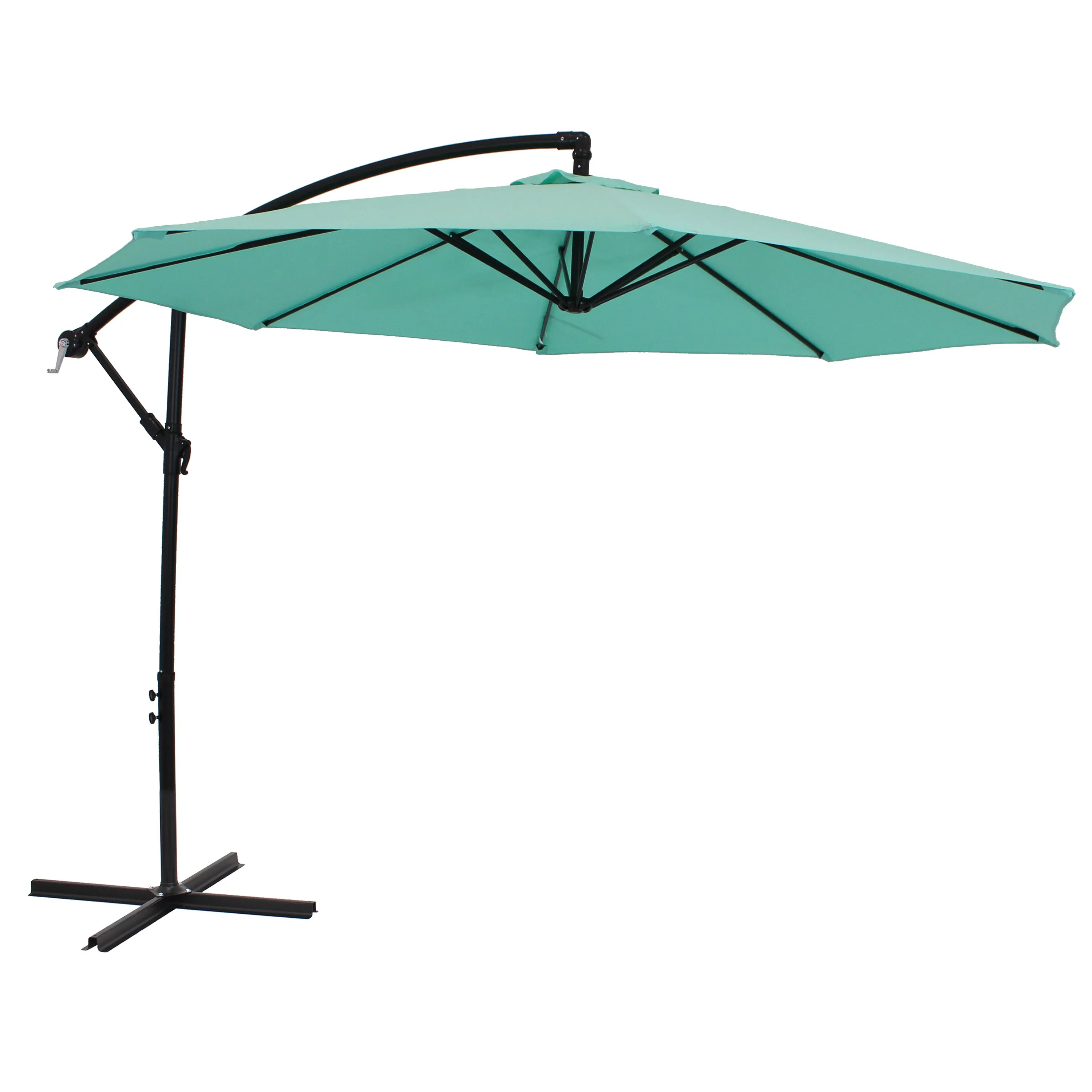 Sunnydaze 9.5' Offset Outdoor Patio Umbrella with Crank