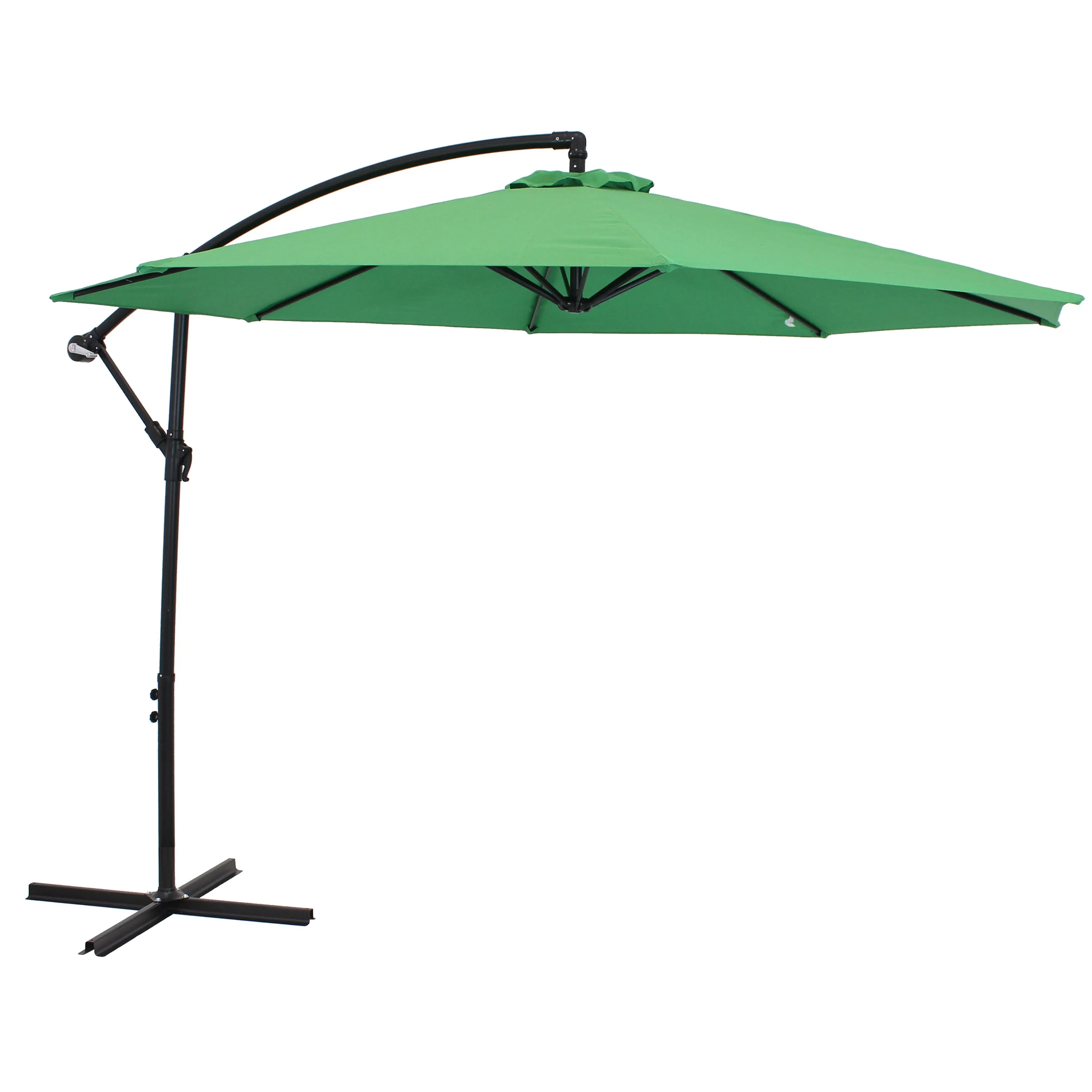 Sunnydaze 9.5' Offset Outdoor Patio Umbrella with Crank