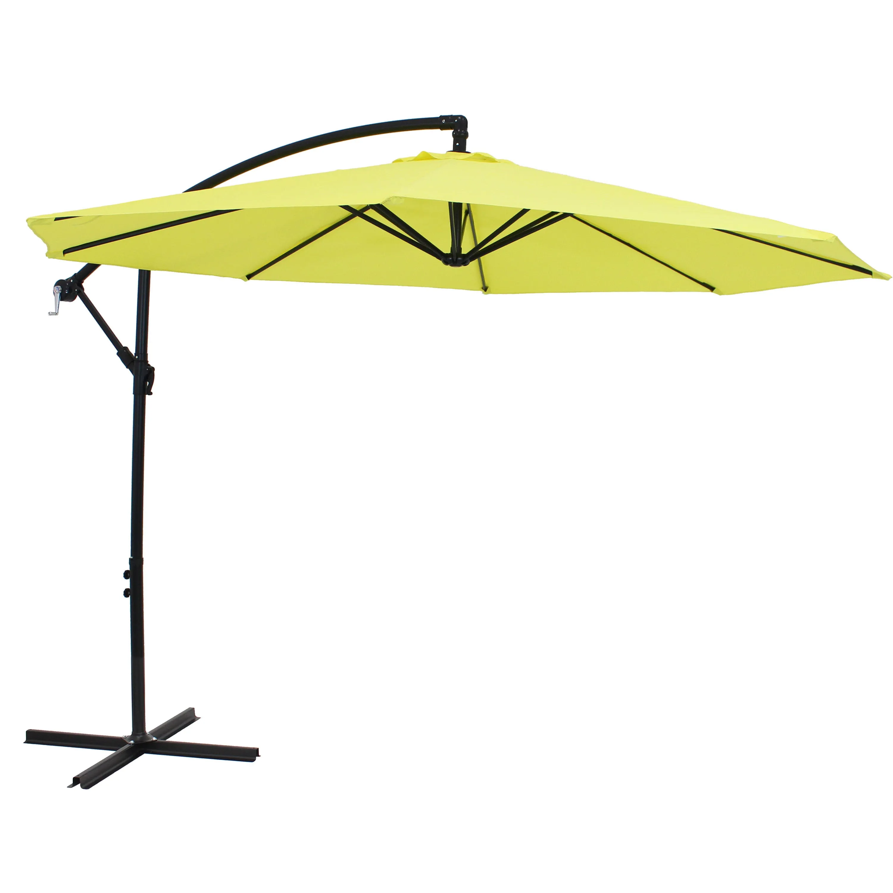 Sunnydaze 9.5' Offset Outdoor Patio Umbrella with Crank