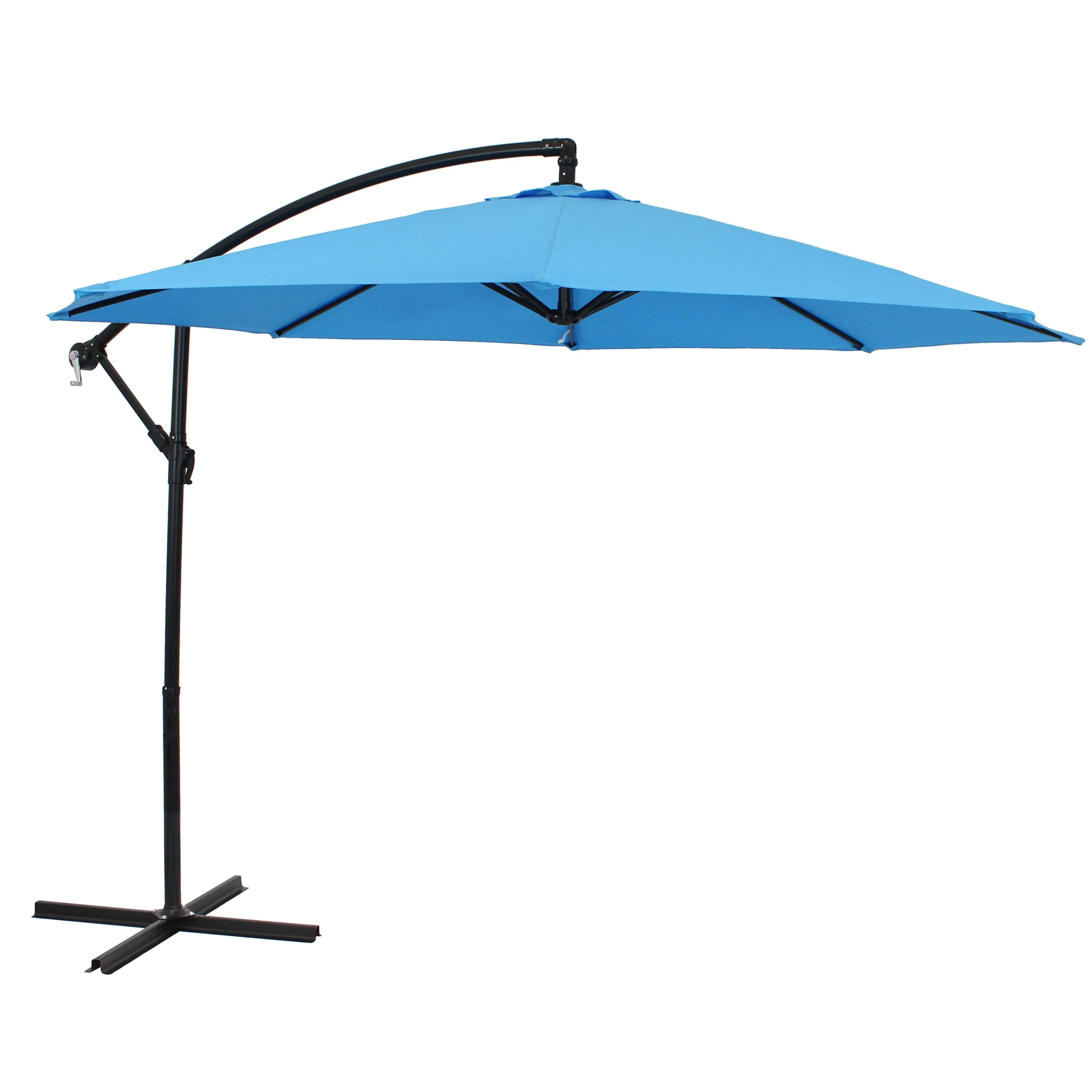 Sunnydaze 9.5' Offset Outdoor Patio Umbrella with Crank