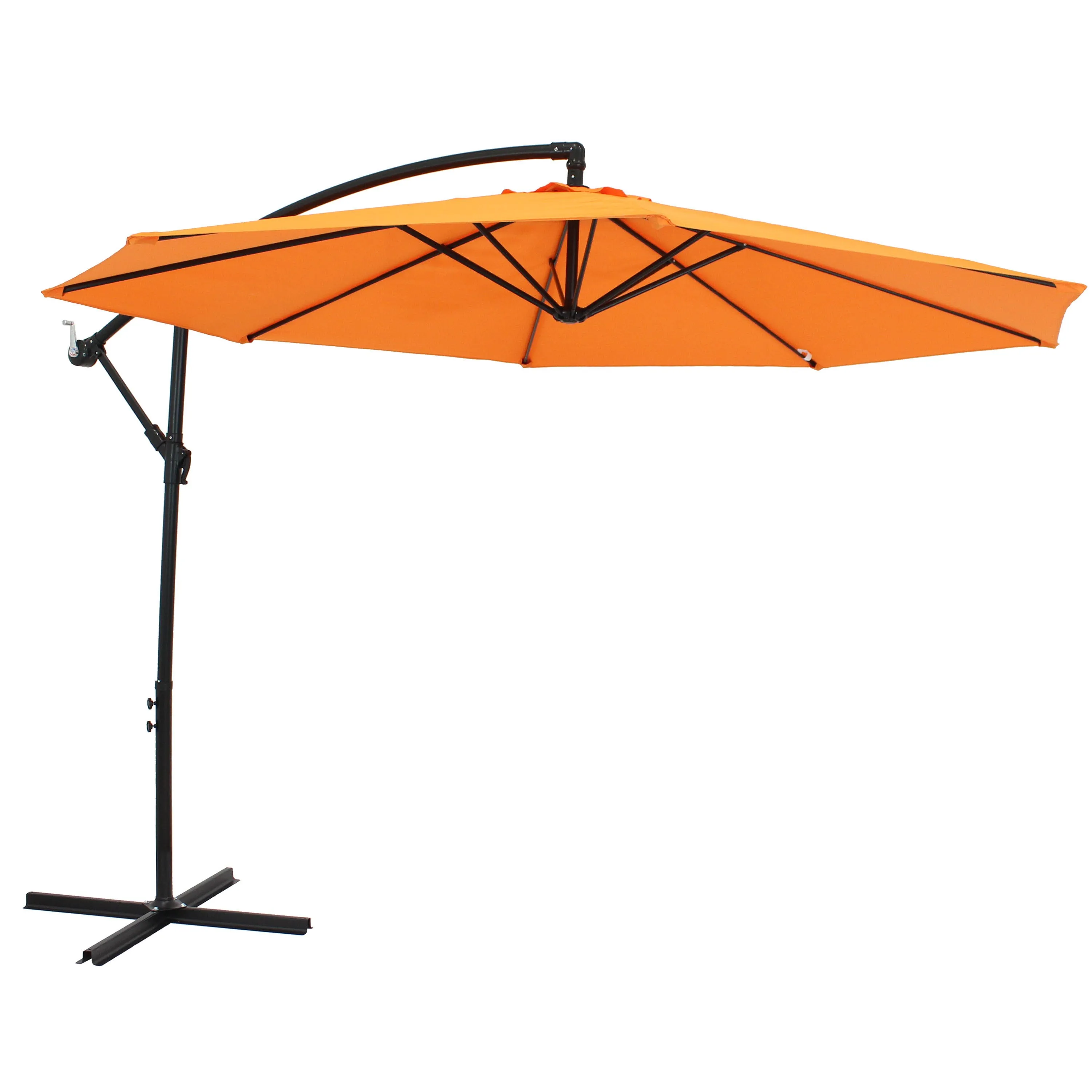 Sunnydaze 9.5' Offset Outdoor Patio Umbrella with Crank